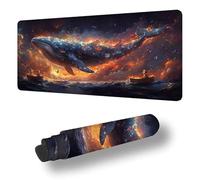 Alfombrilla de Ratón para Juegos, Tiburón Alfombrilla Ratón XXL 900 x 400 x 3 mm, Mouse Pad con Superficie Suave y Base de Goma Antideslizante, Animal Mouse Pad Desk Mat Extra Grande, Regalos S-3621