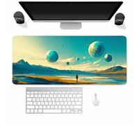 Alfombrilla de Ratón para Juegos XXL 800x400x2MM, Grande Alfombrilla ratón Antideslizante, Mouse Pad Gaming con Bordes Cosidos, Duradera y Cómoda para Gamers, PC y Portátil Paisajes Llanuras