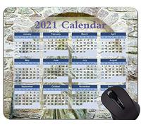 Alfombrilla de ratón para Juegos Yanteng Calendario de 2021 años con Vacaciones, Alfombrilla de ratón Crown Cross Saint con Borde Cosido