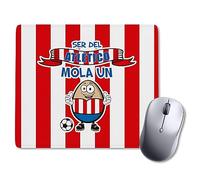 Alfombrilla de Raton para Ordenador. Regalo Original y Divertido para Aficionados al Futbol. Personalizado. Ser del Atletico Mola un Huevo.