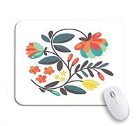 Alfombrilla De Ratón Patrón De Flower Redondas Polacas Diseño Flower Ornamental Popular Húngaro Alfombrilla Ratón Ordenador Lavable Mouse Pad Pequeña, Para Portátil, Ordenador, 25 x 30cm