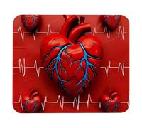 Alfombrilla De Raton Patrón De Latidos del Corazón Humano Alfombrillas Cuadradada Portátil Alfombrillas Impermeable Mousepad para Computadora Home Office Oficina L