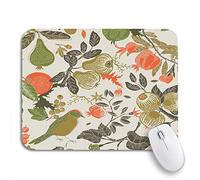 Alfombrilla De Ratón Patrón Fruta Jardín Pájaro Otoño Pera Granada Flower Alfombrilla Ratón Ordenador Duraderos Alfombrilla Gaming, para Portátil, Hogar, 25 x 30cm