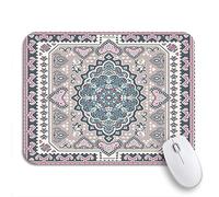 Alfombrilla De Ratón Patrón Vintage Turco Bohemio Boho Étnico Vintage Flower Nativo Mouse Pad Pequeña Cómoda Alfombrilla para Ratón De Oficina, para Hogar, Oficina, 25 x 30cm