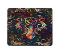 Alfombrilla De Ratón Pentagrama De La Diosa De La Triple Luna Wicca Portátil Mousepad Moderno Gaming Tapete para Gaming Juegos Gamer 10X12In