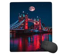 Alfombrilla de Ratón Pequeña 24 x 20 cm - Puente de Brooklyn Mousepad, Alfombrilla Ratón impermeable - Gaming Accesorios con Bordes Cosidos, Base de Goma Antideslizante, Oficina Accesorios C-46