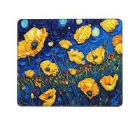 Alfombrilla de Ratón Pequeña 24 x 28 cm - Cielo estrellado amapola Mousepad, Alfombrilla Ratón de Neopreno - Gaming Accesorios con Bordes Cosidos, Base de Goma Antideslizante, Oficina Accesorios r-956