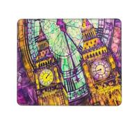 Alfombrilla de Ratón Pequeña 25 x 20 cm - Londres Big Ben Mousepad, Alfombrilla Ratón de Neopreno - Gaming Accesorios con Bordes Cosidos, Base de Goma Antideslizante, Oficina Accesorios r-525