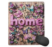 Alfombrilla de Ratón Pequeña 30 x 25 cm - Casa de mariposas Mousepad, Alfombrilla Ratón impermeable - Gaming Accesorios con Bordes Cosidos, Base de Goma Antideslizante, Oficina Accesorios C-343