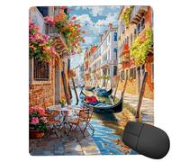 Alfombrilla de Ratón Pequeña 34 x 28 cm - Paisaje de la ciudad acuática de Venecia Mousepad, Alfombrilla Ratón impermeable - Gaming Accesorios con Bordes Cosidos, Base de Goma Antideslizante C-813