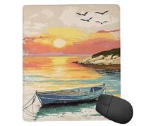 Alfombrilla de Ratón Pequeña 36 x 30 cm - Gaviota de barco Mousepad, Alfombrilla Ratón impermeable - Gaming Accesorios con Bordes Cosidos, Base de Goma Antideslizante, Oficina Accesorios C-100