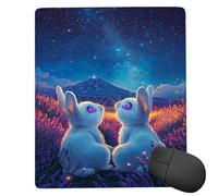 Alfombrilla de Ratón Pequeña 40 x 30 cm - Conejo estrellado Mousepad, Alfombrilla Ratón impermeable - Gaming Accesorios con Bordes Cosidos, Base de Goma Antideslizante, Oficina Accesorios C-895