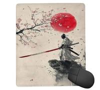 Alfombrilla de Ratón Pequeña 40 x 30 cm - Sakura samuráis Mousepad, Alfombrilla Ratón impermeable - Gaming Accesorios con Bordes Cosidos, Base de Goma Antideslizante, Oficina Accesorios C-943
