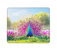 Alfombrilla de Ratón Pequeña 42 x 35 cm - Animal pavo real Mousepad, Alfombrilla Ratón de Neopreno - Gaming Accesorios con Bordes Cosidos, Base de Goma Antideslizante, Oficina Accesorios r-208