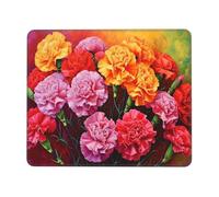 Alfombrilla de Ratón Pequeña 42 x 35 cm - Claveles flores Mousepad, Alfombrilla Ratón de Neopreno - Gaming Accesorios con Bordes Cosidos, Base de Goma Antideslizante, Oficina Accesorios r-452