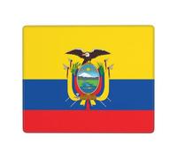 Alfombrilla de ratón pequeña antideslizante con la bandera de Ecuador de 7 x 9 pulgadas, cómoda, duradera y con diseño elegante