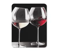 Alfombrilla de ratón pequeña con diseño de copas de vino tinto con base de goma antideslizante para juegos, textura, personalizada, alfombrilla de mouse personalizada de 9.8 x 7.9 pulgadas para