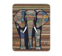 Alfombrilla de ratón pequeña con diseño de elefante africano, base de goma antideslizante, para juegos, textura, personalizada, 20 x 25 cm, para computadora, laptop, oficina en casa