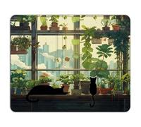 Alfombrilla de ratón pequeña con diseño de gato (21 x 26 cm)