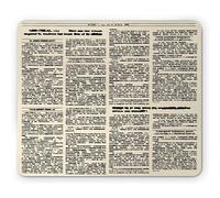 Alfombrilla De Ratón Periódico Antiguo Página De Periódico Artículo Columna Texto Ilegible Encabezados Revista Imagen Arte Alfombrilla Raton Duraderos Mouse Pad Pequeña, para Oficina, 25x30cm