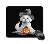 Alfombrilla De Ratón, Perro Fantasma De Halloween Multifuncional Alfombrilla De Ratón para Juegos Professional Tapete De Juego para Ordenador Oficina Trabajo 25X30Cm