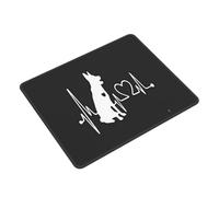 Alfombrilla De Raton Perro Pastor con Latidos del Corazón Alfombrillas Cuadradada Antideslizante Alfombrillas con Base De Goma Alfombrilla Ratón para Hogar Home Office Computadora L