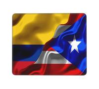 Alfombrilla De Raton Personalidad Bandera De Colombia Bandera De Puerto Rico Mouse Pad Antideslizante Alfombrillas Cuadradada Impermeable Alfombrilla Ratón para Pc Computadora Home Office XL