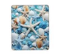 Alfombrilla de ratón personalizada con diseño de conchas marinas - Diseño único para juegos y oficina, impresión a todo color, base de goma antideslizante, perfecta para computadoras portátiles y