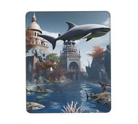 Alfombrilla de ratón personalizada con tiburones, fuera de la escuela mágica, diseño único para juegos y oficina, impresión a todo color, base de goma antideslizante, perfecta para computadoras