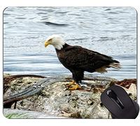 Alfombrilla de ratón Personalizada Personalizada Alfombrilla de ratón, Patriótico Memorial Day Eagle Temas Alfombrilla de ratón con Borde Cosido