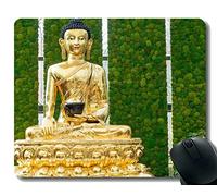 Alfombrilla de ratón personalizada, si lo sabe, nos vemos, Buda Alfombrilla de ratón con borde cosido