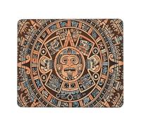 Alfombrilla De Ratón Piedra del Sol Maya del Calendario Azteca Alfombrilla De Ratón Rectangular Lavable Duraderos Antideslizante Mouse Pad, para Hogar, Oficina, Ordenador, 25x30cm
