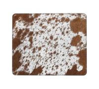 Alfombrilla De Ratón Piel De Vaca De Vaquero Marrón Rústica Primitiva del Oeste Alfombrilla Duradera Alfombrilla Gaming para Ratón Alfombrilla De Ratón para Oficina Pc Mac 25X30Cm