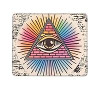 Alfombrilla De Ratón Pirámide Triangular del Ojo Que Todo Lo Ve De Dios Alfombrilla Ratón Ordenador Cómoda Personalizada Mouse Pad, para Hogar, Ordenador, Oficina, 25x30cm