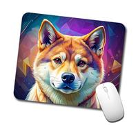 Alfombrilla De Ratón, Pop De Perro Shiba Inu Multifuncional Alfombrilla Gaming Professional Mouse Mat para Pc Oficina Trabajo 25X30cm