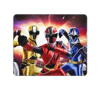 Alfombrilla de ratón Power Rangers de 10x12 pulgadas con borde cosido, base de goma antideslizante, tela de lycra lavable, compatible con