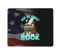 Alfombrilla De Ratón Pregúntame sobre Mi Libro Alfombrilla Raton Resistente A La Abrasión Personalizada Antideslizante Mouse Pad, para Hogar, Portátil, Oficina, 25x30cm