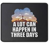 Alfombrilla De Ratón Psalms 91 Jesus Love A Lot Can Happen In 3 Days Christianty Easter Funny Religious Quotes Alfombra Raton Duraderos Mousepad Antideslizamiento Mouse Pad para Pc 25X30CM