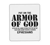 Alfombrilla De Ratón Put On The Full Armor of God Christianty Religious Alfombra Raton Duraderos Mousepad Antideslizamiento Mouse Pad para Oficina Trabajo Pc 25X30CM