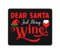 Alfombrilla De Ratón, Querido Papá Noel Vino Alfombrilla De Escritorio Antideslizante Gaming Mouse Pad Portátil Mouse Mat para Juegos Laptop 25X30Cm