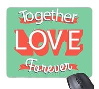 Alfombrilla de ratón rectangular de goma antideslizante para el día de San Valentín, diseño de imagen de pareja roja y verde