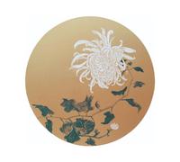Alfombrilla de ratón redonda antideslizante elegante, posavasos de cerámica absorbentes para su oficina y hogar, hilo de costura exquisito que