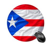 Alfombrilla De Ratón Redonda Bandera De Puerto Rico Alfombrilla Ratón Ordenador Duraderos Moderno Mouse Pad, para Ordenador, Oficina, Portátil, 20cm