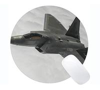 Alfombrilla de ratón Redonda con Borde Cosido, espray de Raptor Militar F 22 Antideslizante con Base de Goma y tapete de ratón