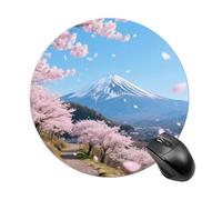 Alfombrilla de ratón redonda con diseño de pétalos de ducha, base de goma antideslizante, divertida alfombrilla de ratón pequeña para oficina y juegos, accesorio decorativo para ordenador de 7,8 pul