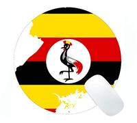 Alfombrilla de ratón redonda original de encargo, cojín de ratón redondo de la oficina de los temas de Uganda