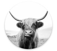 Alfombrilla De Ratón Redonda Vaca De Las Tierras Altas Escocesas En La Isla De Mull Alfombrilla Ratón Ordenador Lavable Antideslizante Mouse Pad, para Ordenador, Hogar, Oficina, 20cm