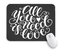 Alfombrilla De Ratón Resumen Todo Lo Que Necesitas Es Amor Doodle Romántico Hermoso Alfombrilla para Computadora Cómoda Alfombrilla Raton, para Ordenador, Hogar, 25 x 30cm