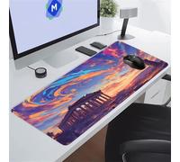 Alfombrilla de Ratón Ruinas de Edificios al Atardecer 600x400x2 mm Alfombrilla Ratón XXL Gaming con Bordes Cosidos y Antideslizante Mouse Pad para Jugadores, PC, Oficina