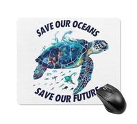 Alfombrilla De Ratón, Salvemos Nuestros Océanos Día De La Tierra Ergonómico Alfombrilla Gaming Professional Tapete De Juego para Pc Ordenador Juegos 25X30Cm